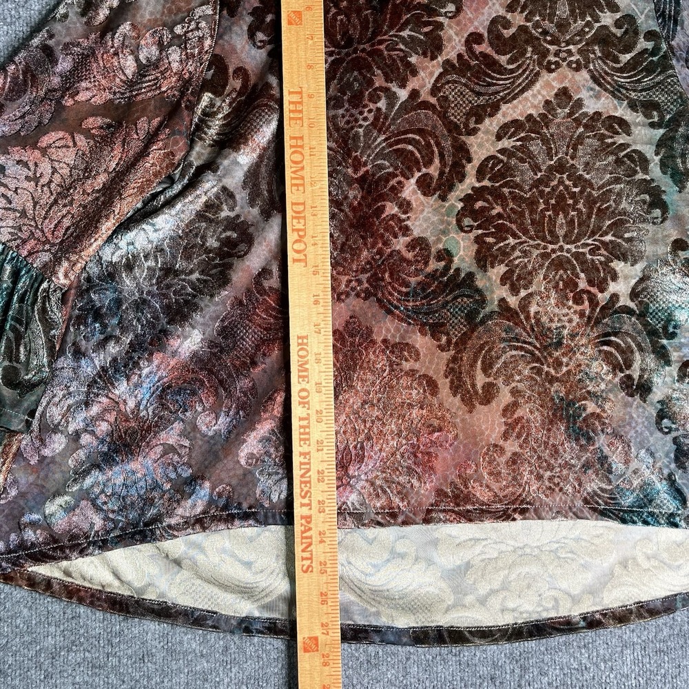 Bryn Walker Fran‎ Velvet Burnout Top Large Artistic Boho Lagenlook Moondance - Picture 4 of 11